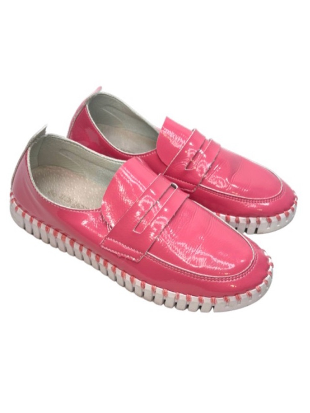 Isle Jacobsen Pink Patent Penny Loafers | 36